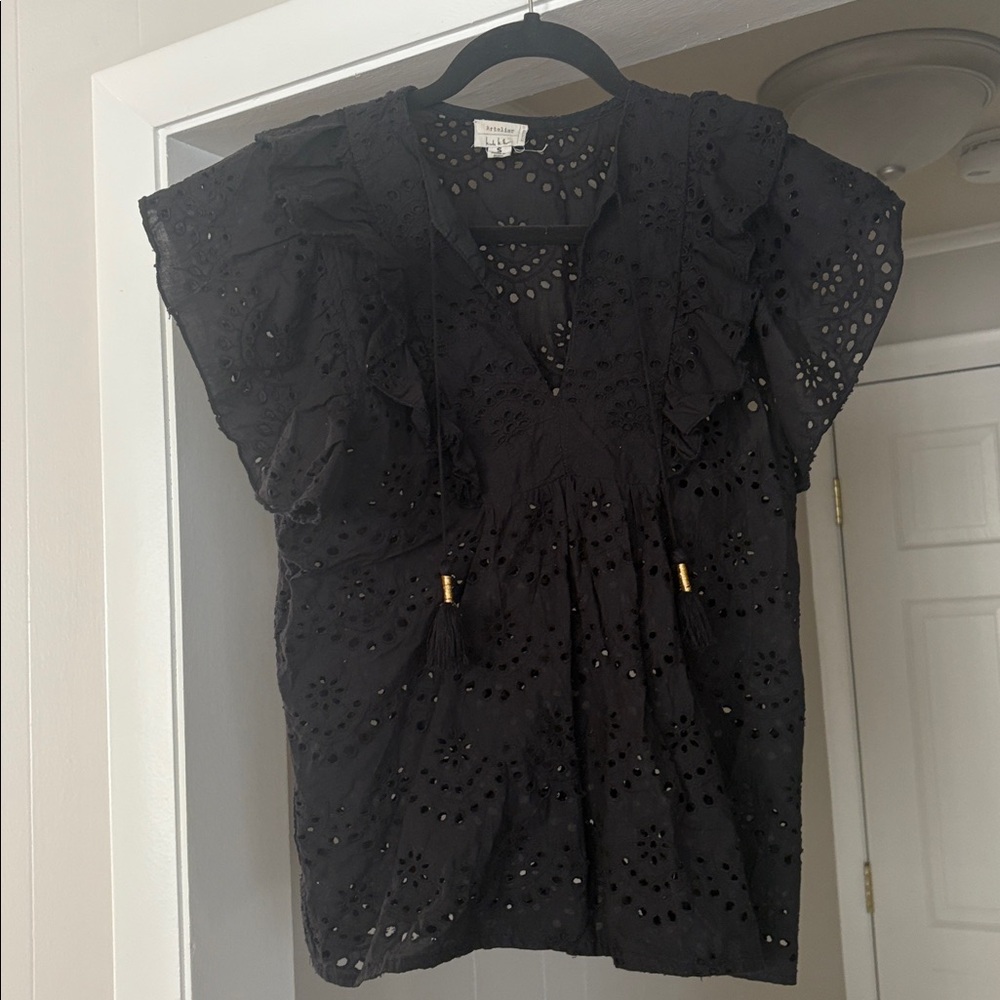 Black Eyelet shirt